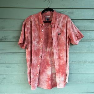 tie dye button shirt // rvca